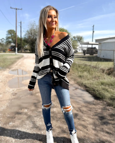 Onyx Eclipse Textured Knit Cardigan