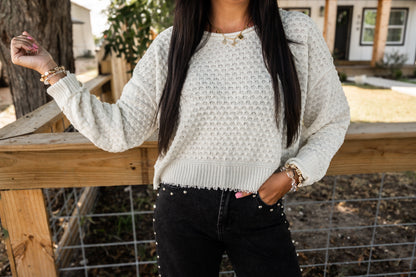 Monroe Textured Sweater Top