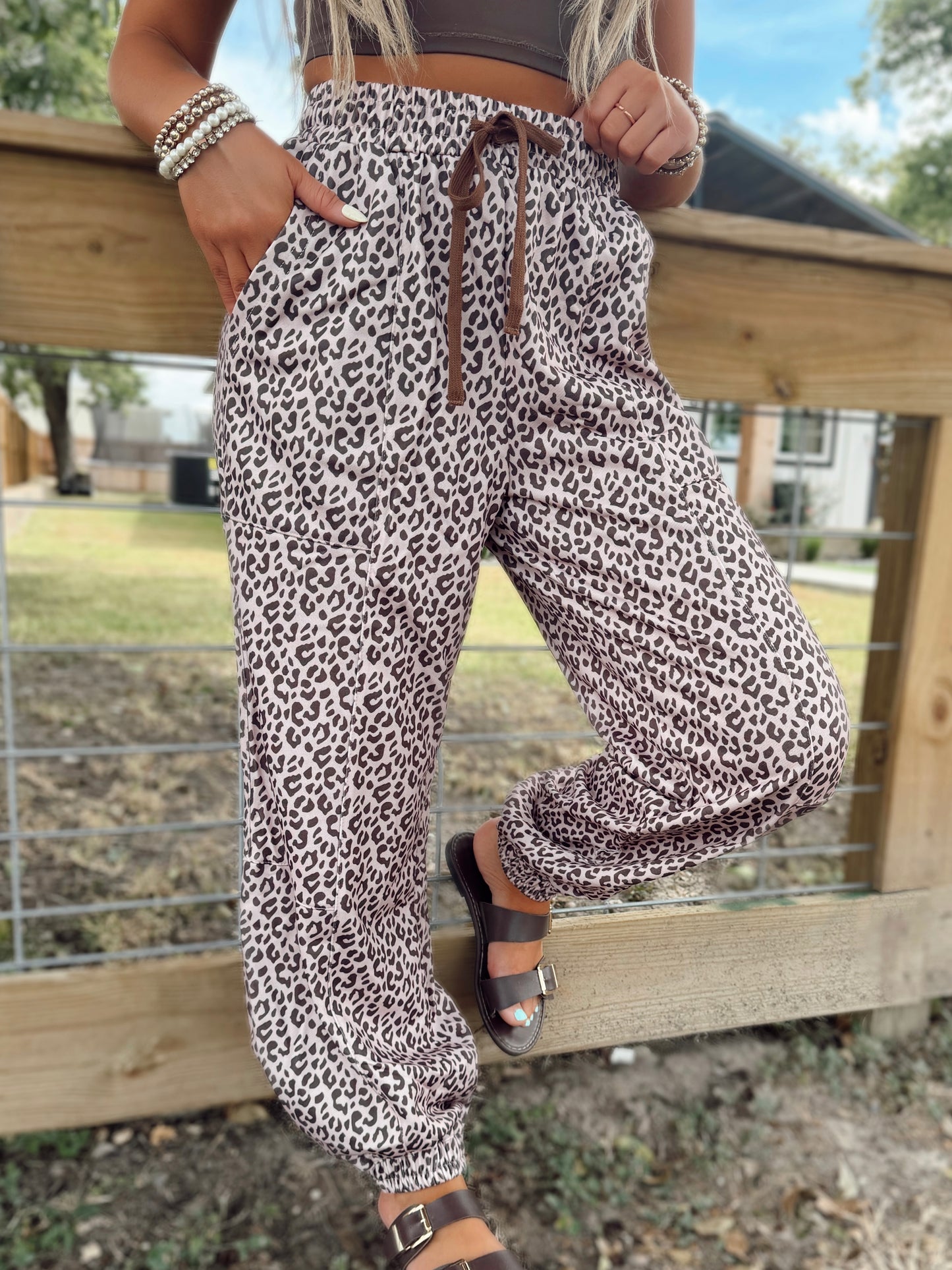 Safari Chic Elastic Waist Pants