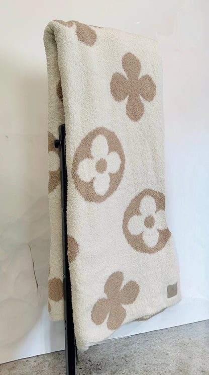 Boujee Bloom Cozy Throw Blanket