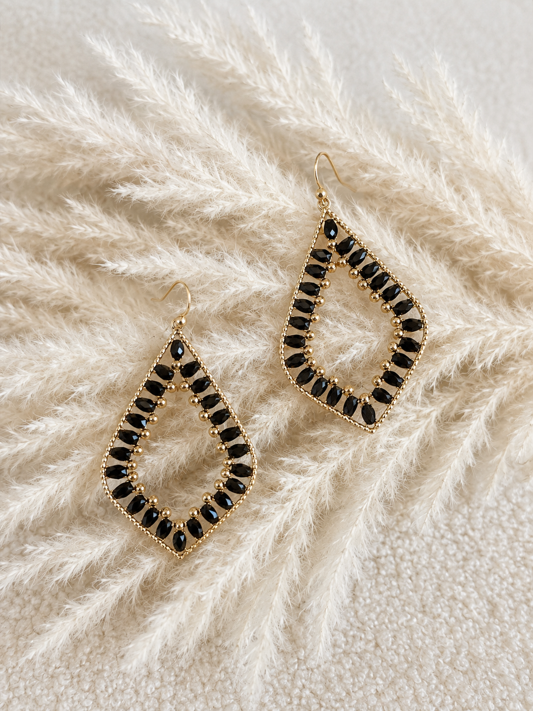 Black Elegant Drop Dangle Earrings