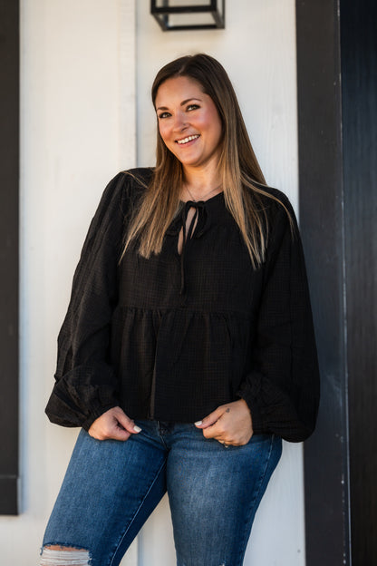 Celine Tie-Front Blouse Top