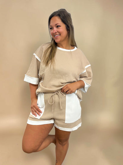 Color Block Patchwork 2-Piece Set
