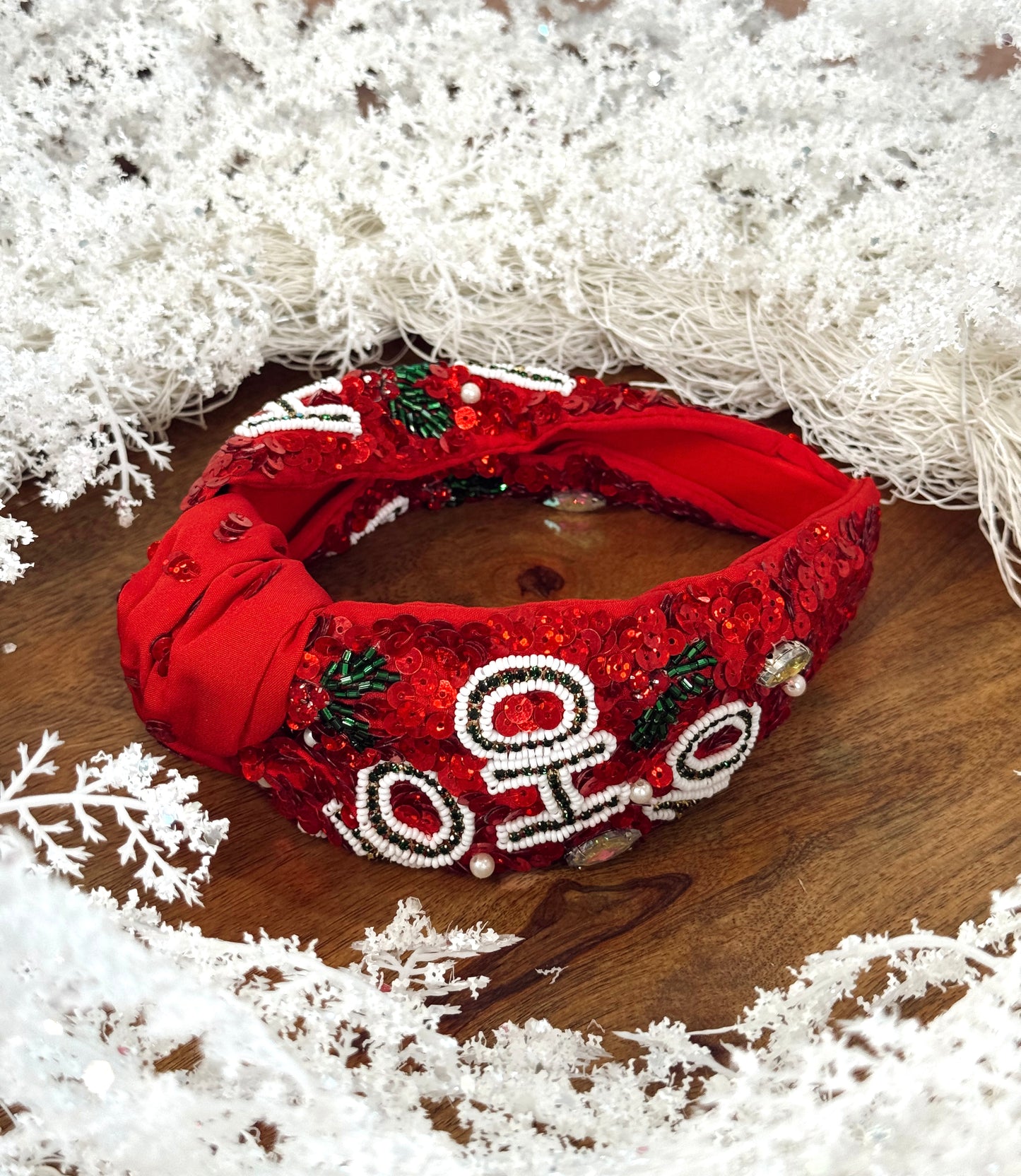 Holiday Spirit Beaded Headband