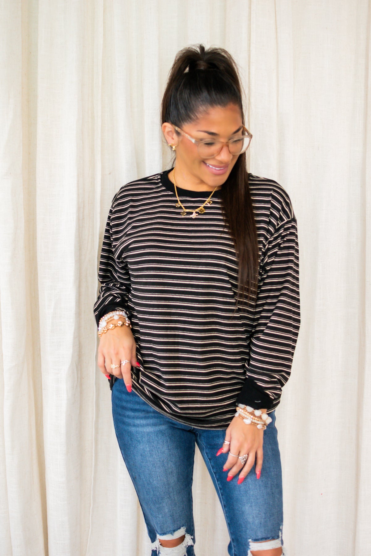 Perfect Stripe Pullover Top