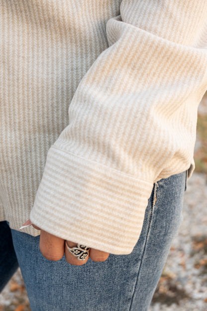 Prescott Stripe Button-Up Top