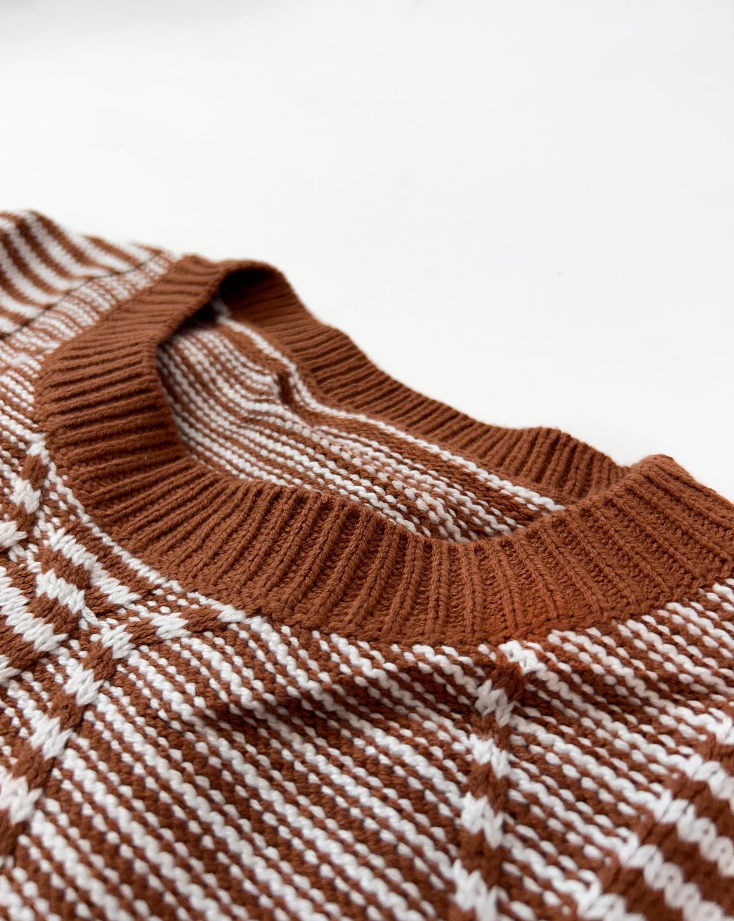 High Standards Brown Stripe Sweater Top