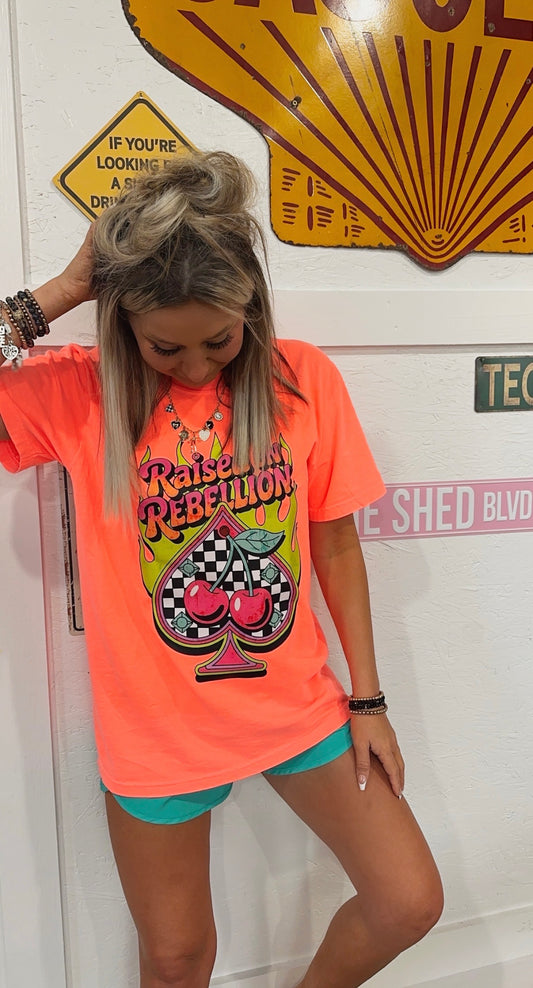 Raised On Rebellion Bright Graphic T-Shirt