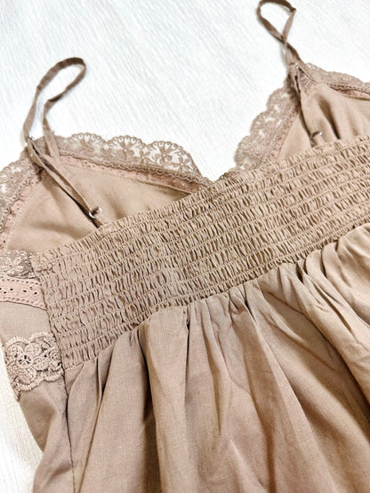 Follow Me Brown Linen Tank Top