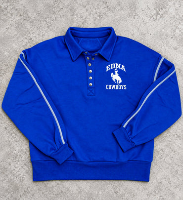 Edna Cowboys Button Up Sweatshirt