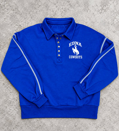 Edna Cowboys Button Up Sweatshirt