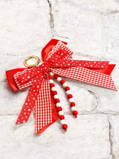 Ribbon Twirl Charm Keychain