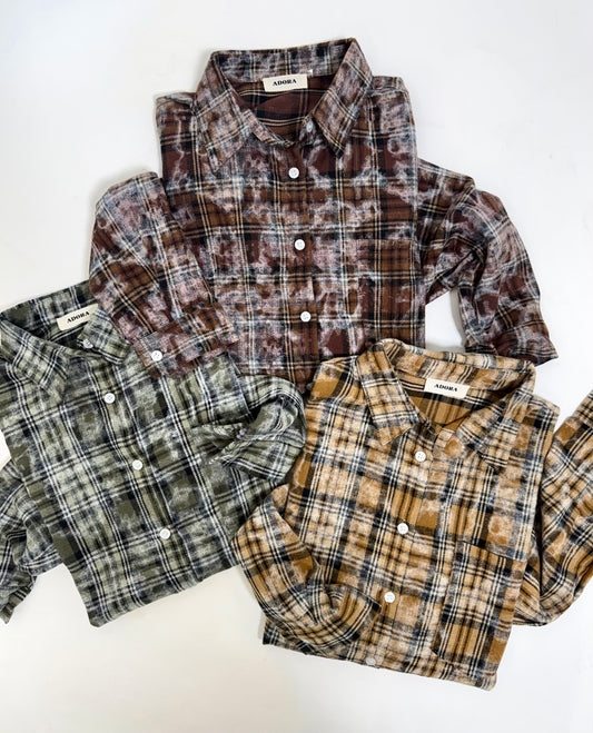Chilly Morning Flannel Tops