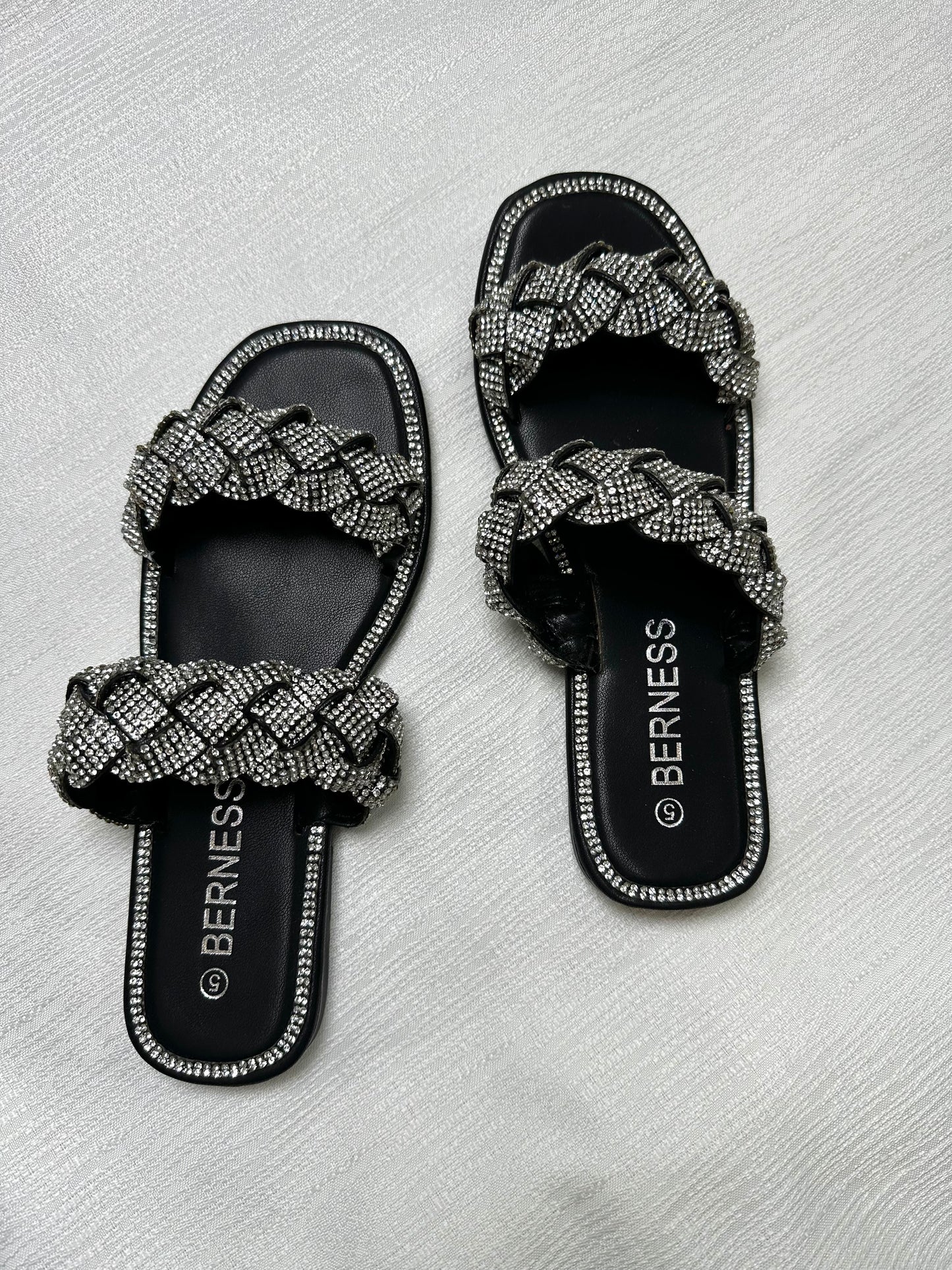 Be My Crush Sparkle Braided Sandals