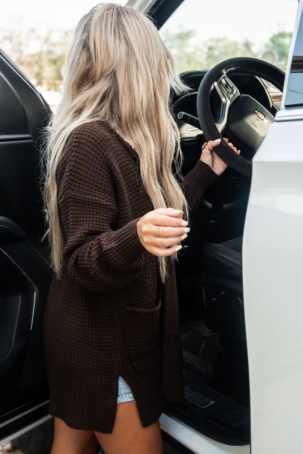 Warm Relaxed Open Cardigan