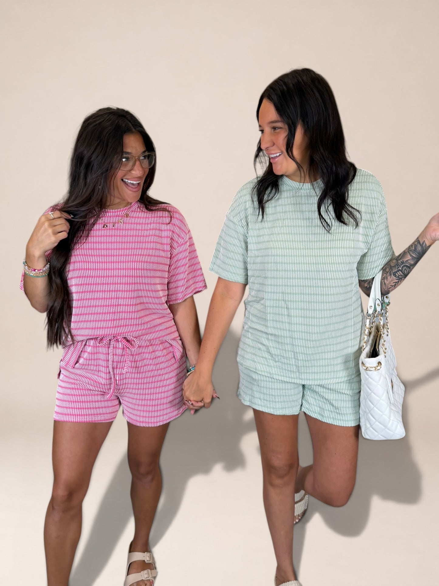 Striped Serenity 2‑Piece Set