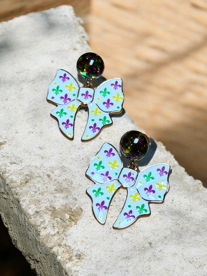 Carnival Cascade Dangle Stud Earrings