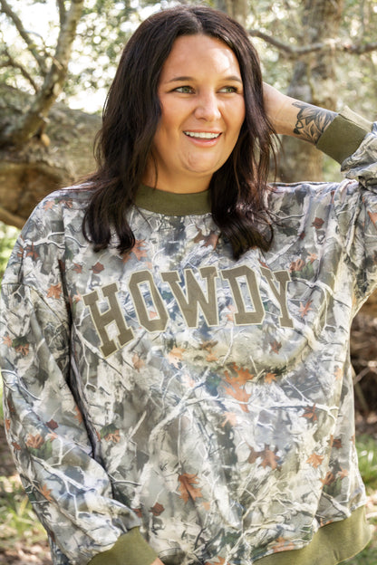 HOWDY Camo Pullover Sweatshirt