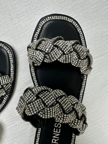 Be My Crush Sparkle Braided Sandals