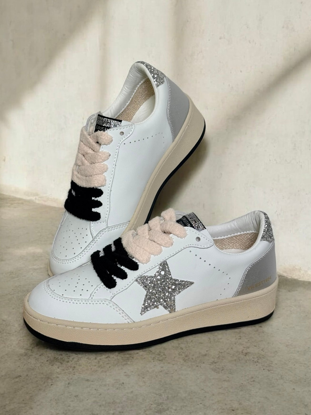 Noah Glitter Star Mid-Top Sneakers