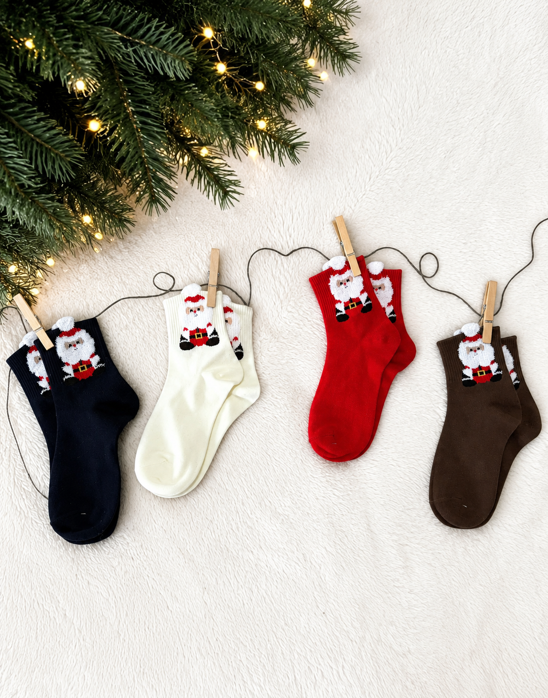 Santa Crew Socks