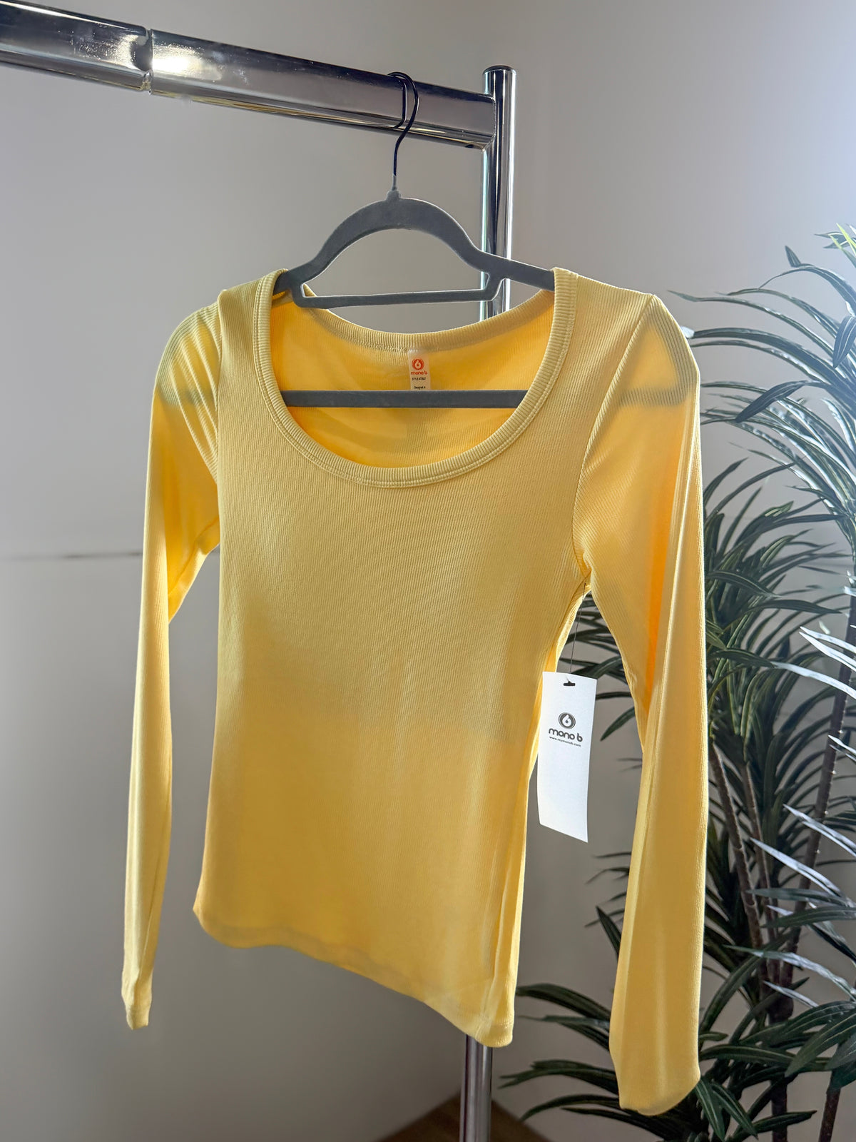 Micro Ribbed Core Classic Long-Sleeve Top