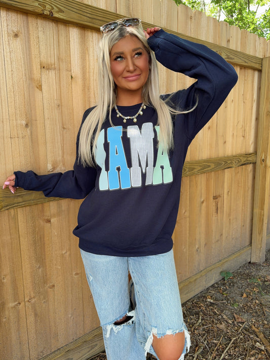 MAMA Shades Of Blue Graphic Sweatshirt