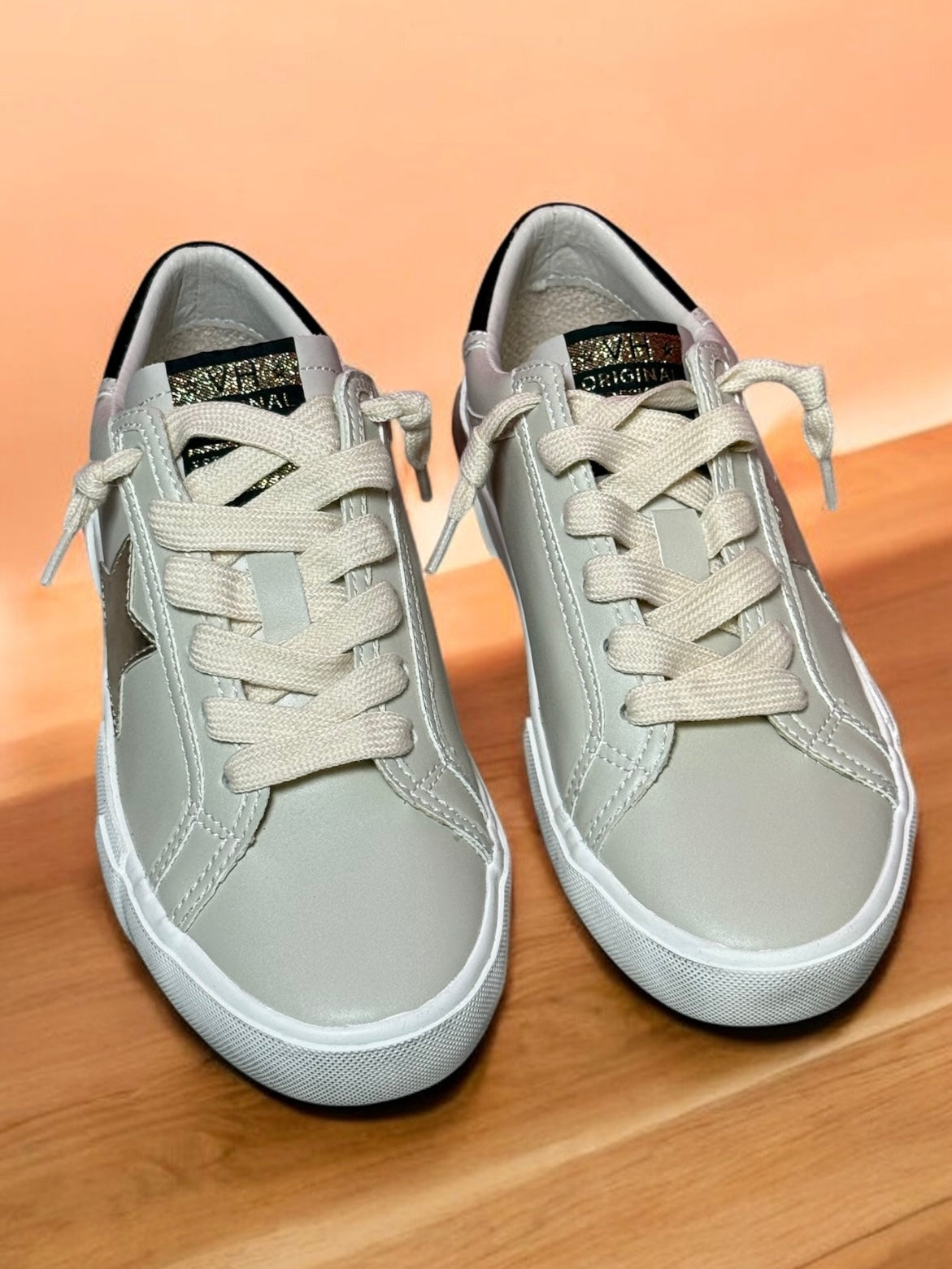 Maggie Gold Pop Low-Top Sneakers