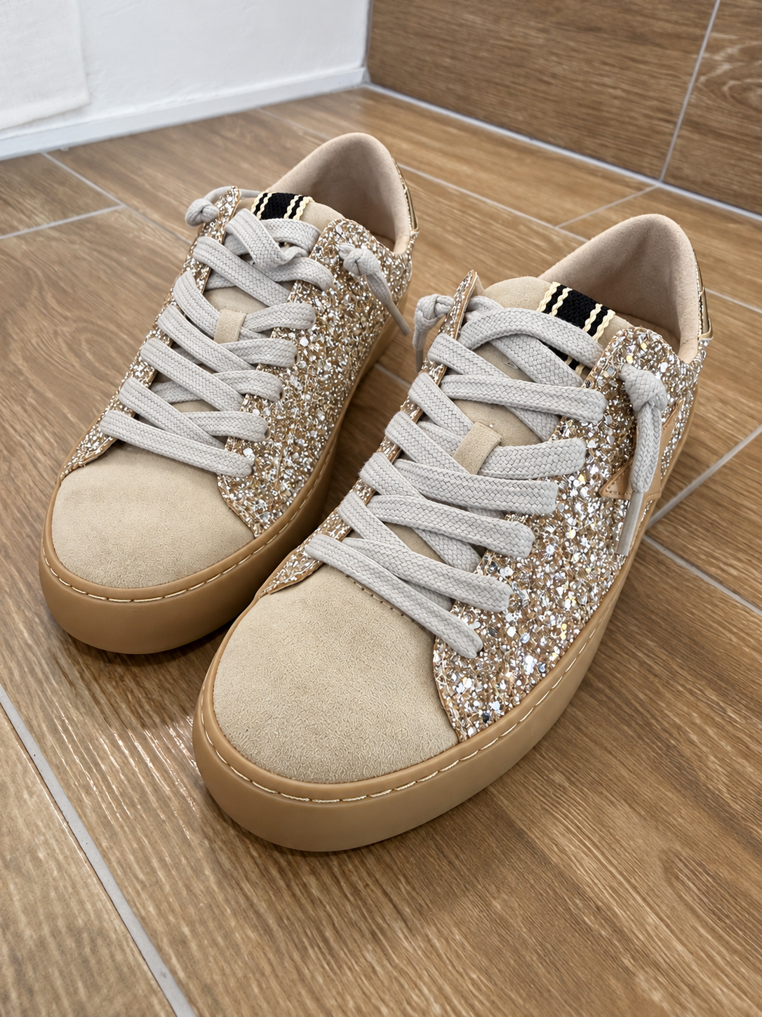 Sterling Sparkle Glitter Sneaker Shoes