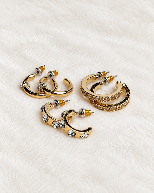 Royal Shimmer Hoop Trio Set