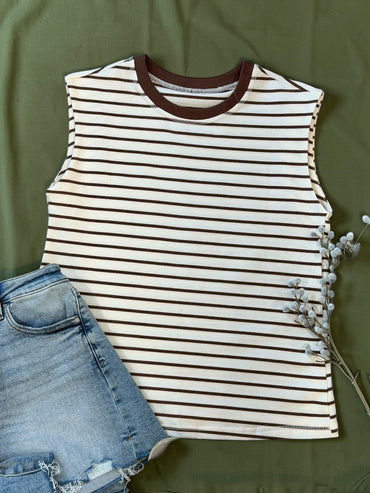 Earth-line Striped Tank Top