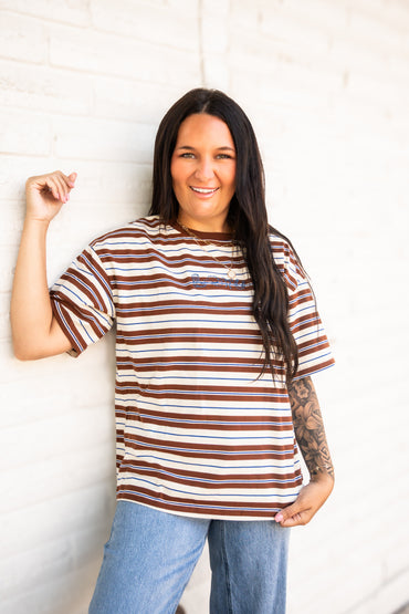 Heritage Stripe Embroidered Top