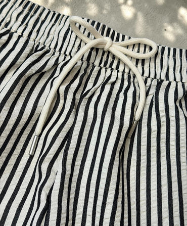 Resort Time Stripe Linen Shorts