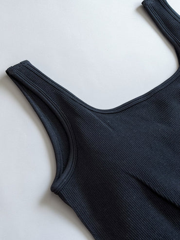 Basic Ribbed Contour Fit Bodysuit