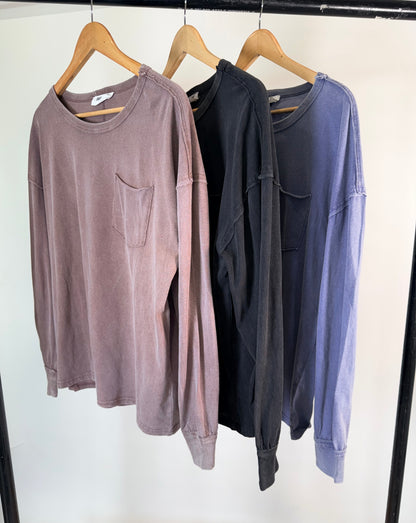 Everyday Essentials Long Sleeve Pocket Tee