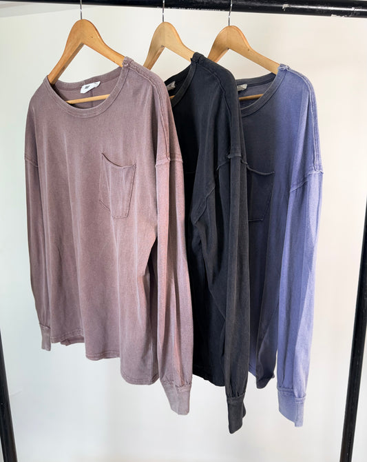 Everyday Essentials Long Sleeve Pocket Tee