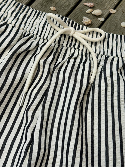 Resort Time Stripe Linen Shorts