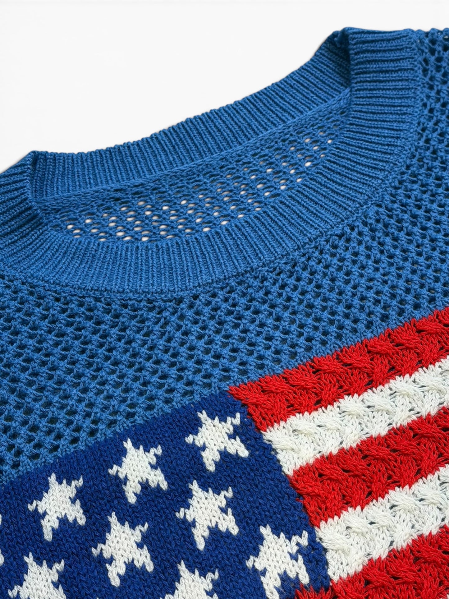 Star‑Spangled Sweater Tee Top