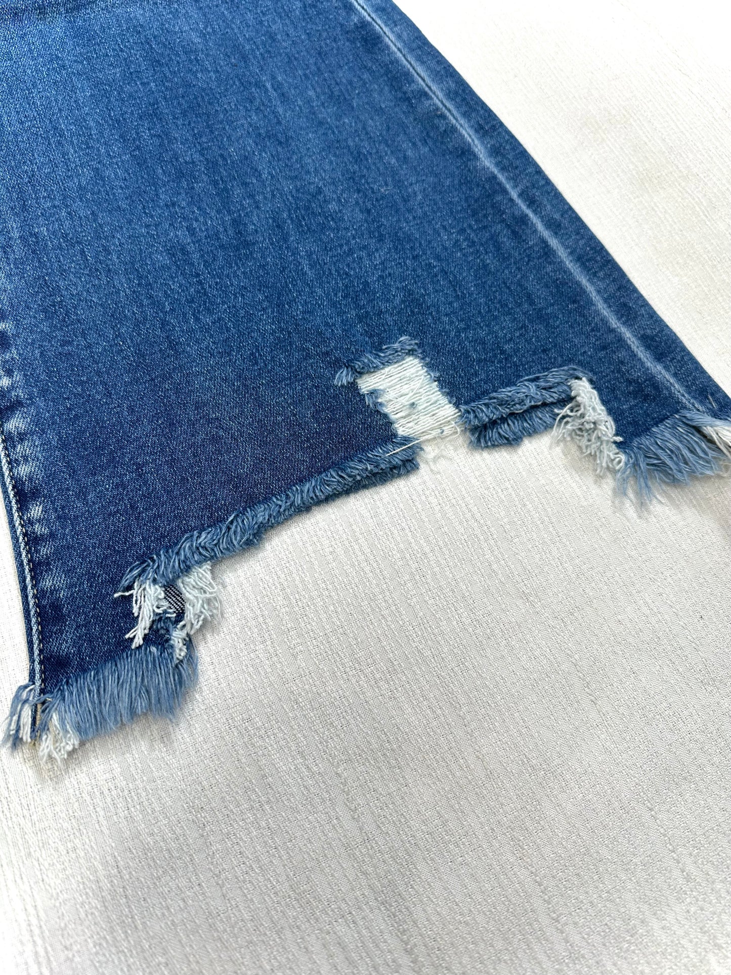 Fallon Flare Distressed Hem Denim Jeans