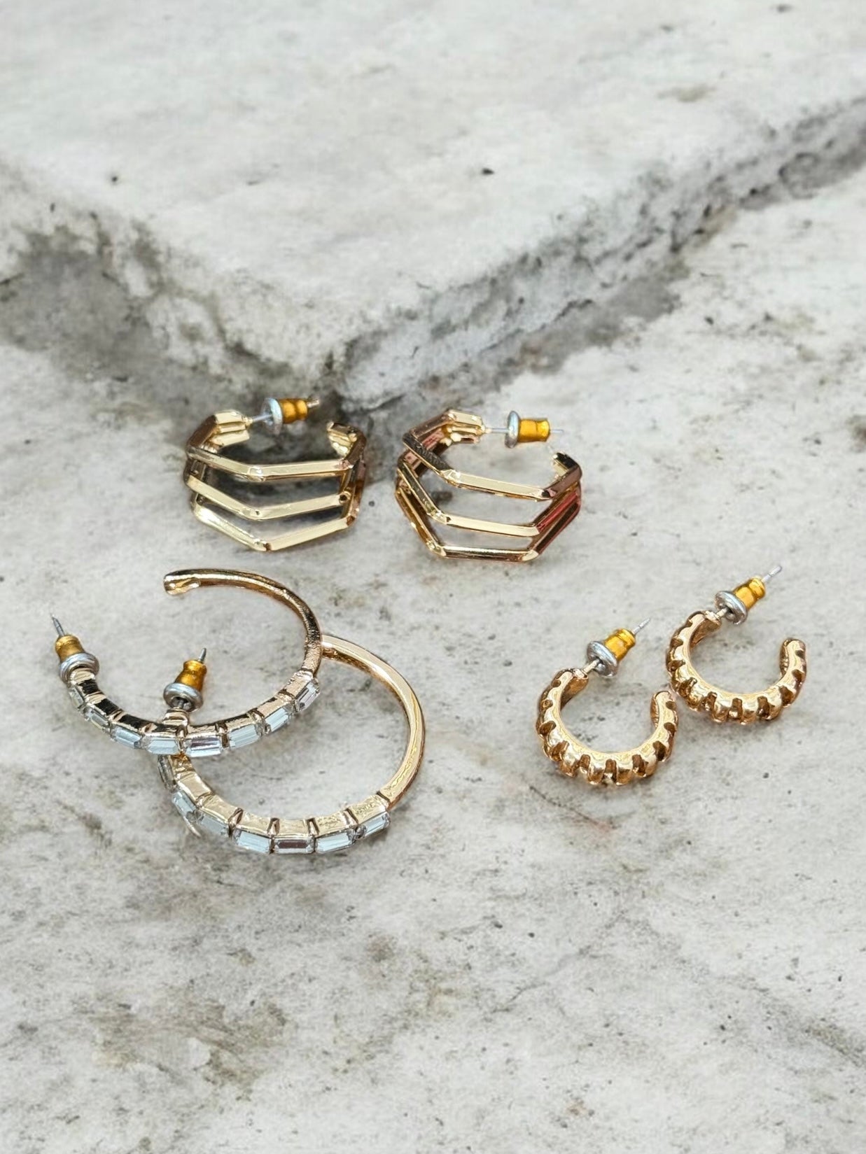 Charming Trio Hoop Earring Set