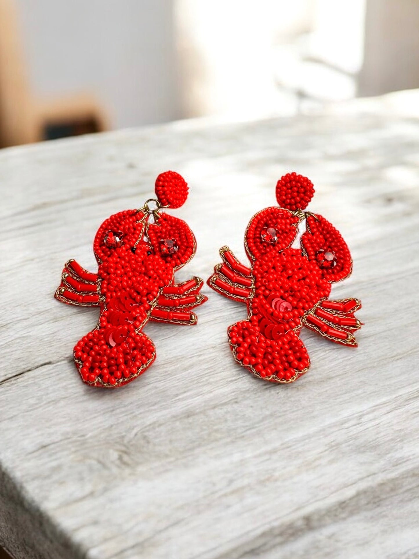 Beaded Crawfish Iconic Stud Earrings