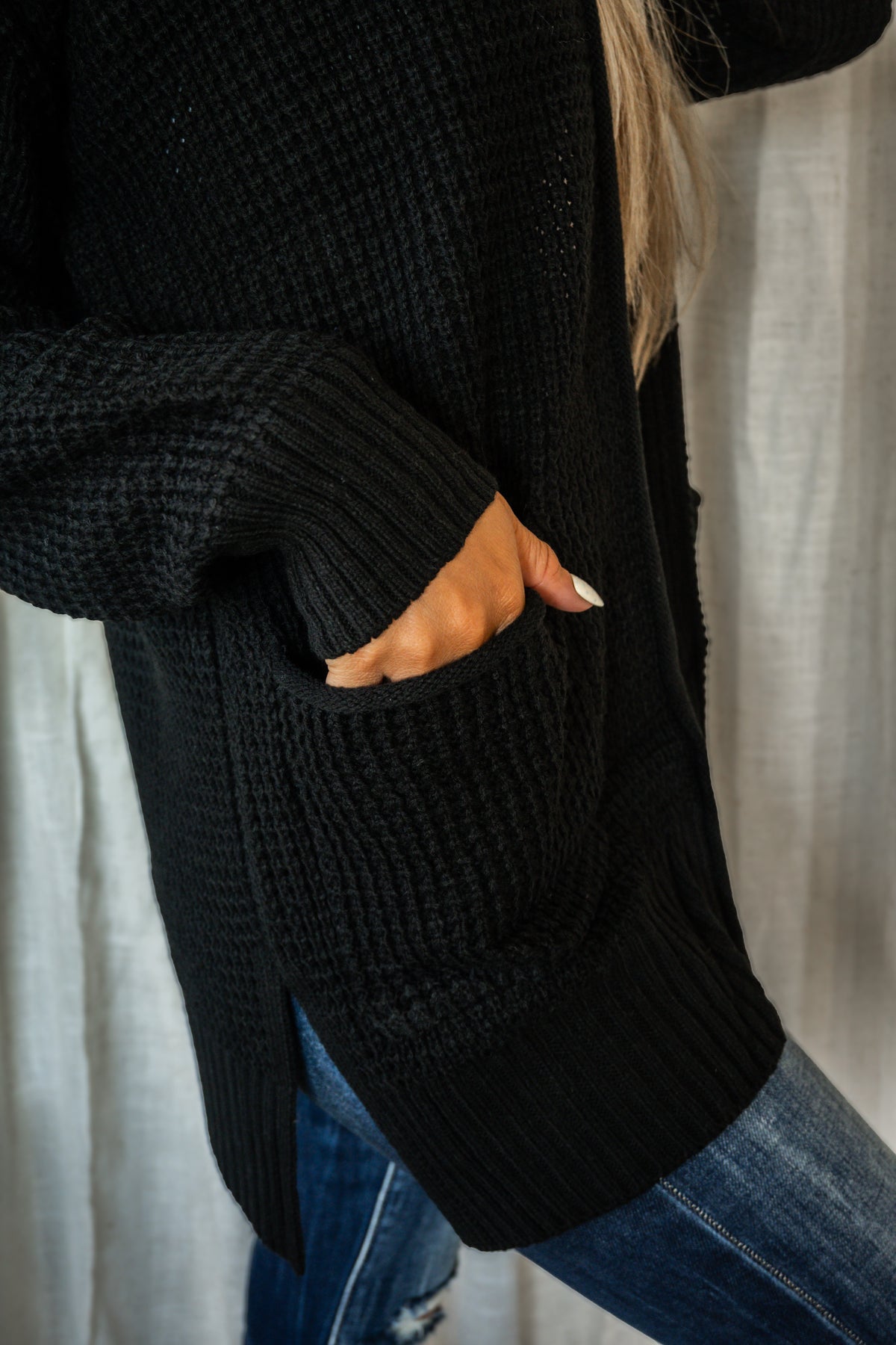 Waffle Haven Open Cardigan