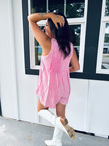 Misguided Intentions Acid Washed Romper