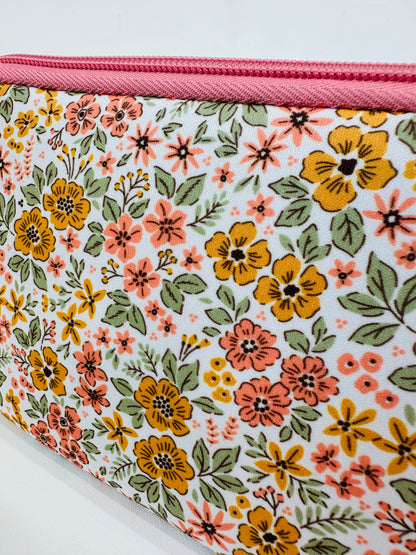 Light Pink Floral Travel Pouch