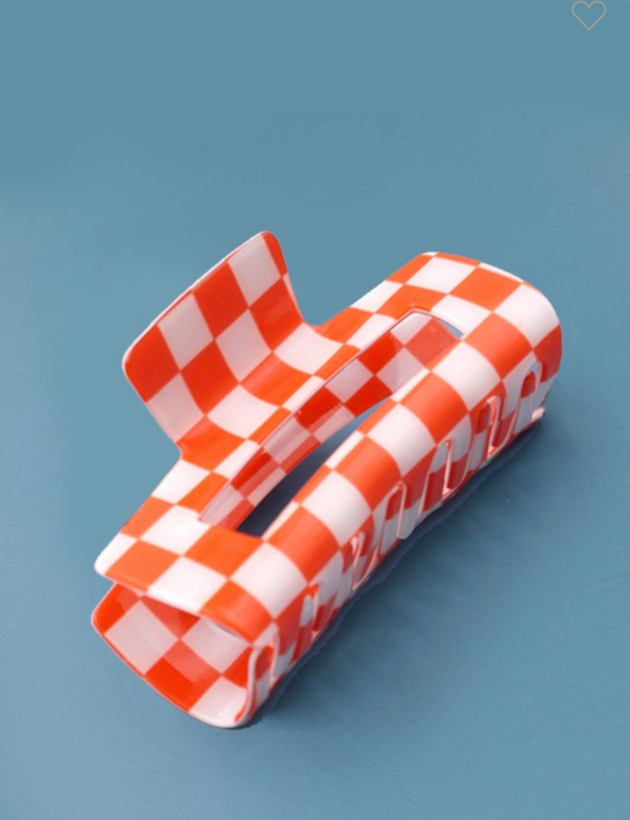 Checkered Print Mega Hold Claw Clip