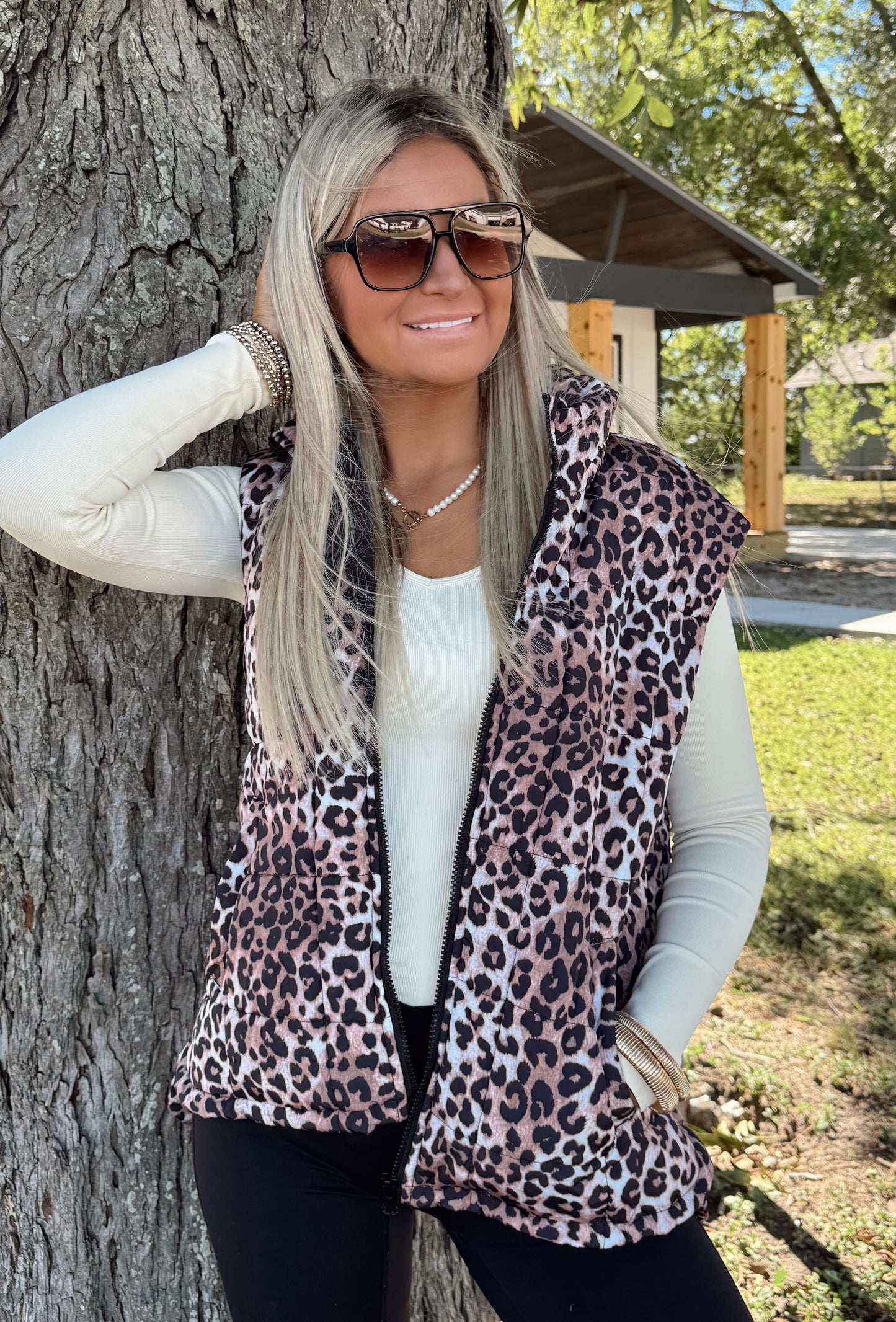 Untamed Energy Leopard Puffer Vest