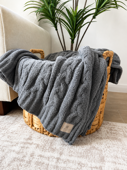 Braided Luxe Throw Blanket