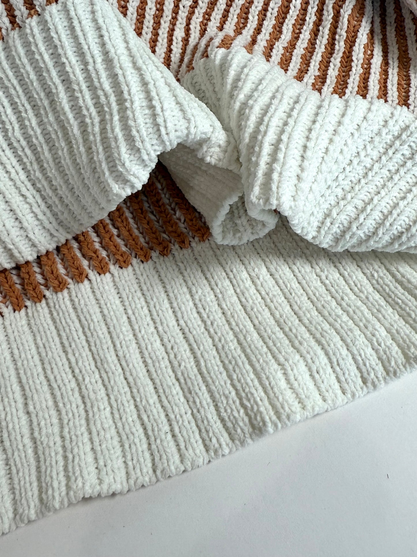 Copper Bound Stripe Knit Sweater Top
