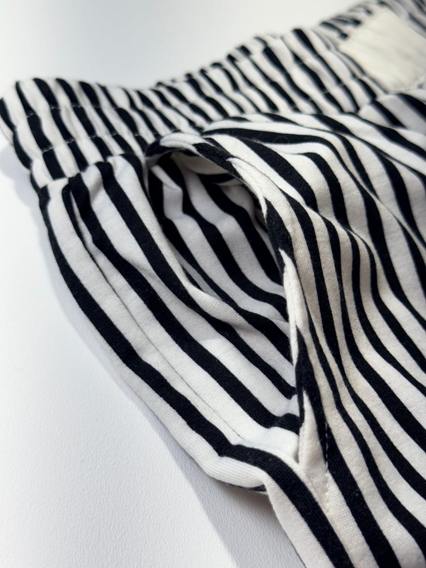 Black Stripe High Wasted Pants