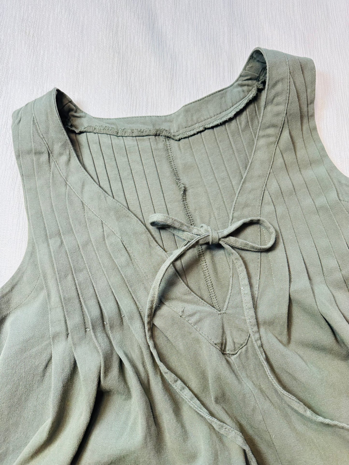 On The Front Lines Denim Romper
